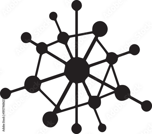 A black and white image of a molecular structure