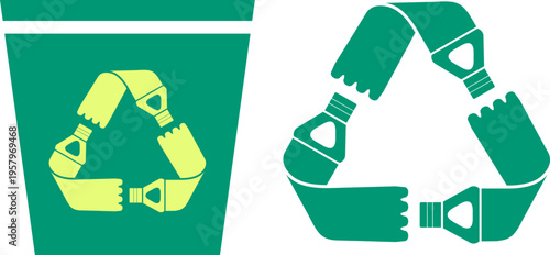 recycling symbol on the wall