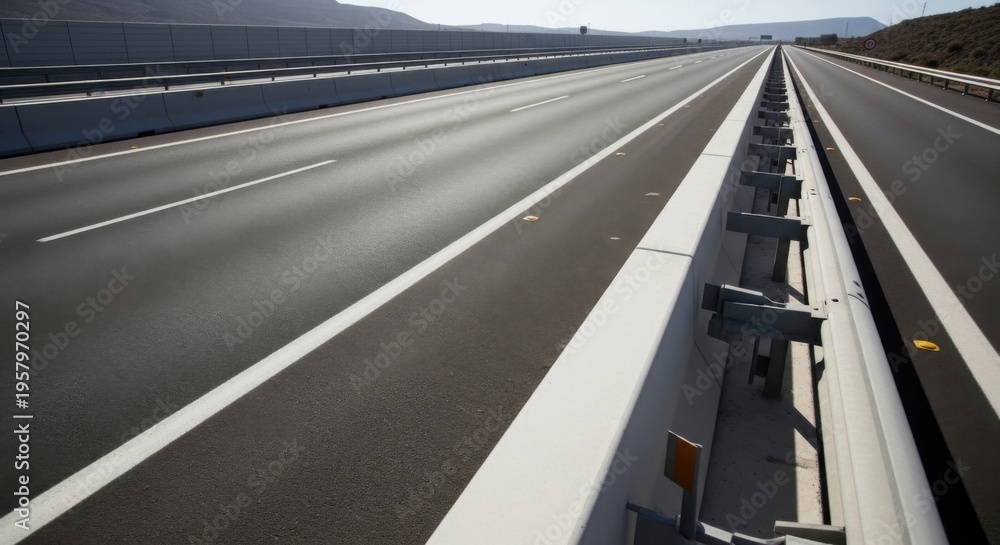 Obraz premium Vast Endless Highway Journey Through Scenic Open Countryside Travel