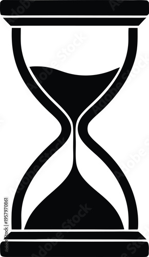 Hourglass sand timer clock time vector icon