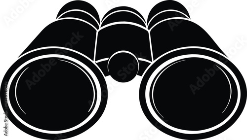 Binoculars vector icon for observation exploration and discovery