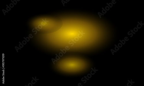 Abstract background featuring soft glowing golden light orbs on a solid pitch black backdrop