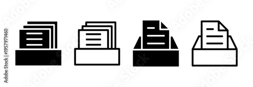 Archive folders icon vector illustration. Document vector icon. Archive storage icon.