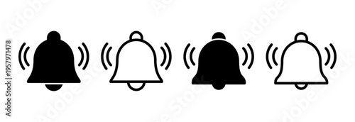Bell Icon vector illustration. Notification sign and symbol for web site design