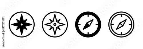 Compass icon vector illustration. arrow compass icon sign and symbol