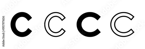 Copyright icon vector illustration. copyright sign and symbol