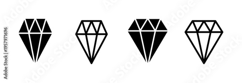 Diamond icon vector illustration. diamond gems sign and symbol