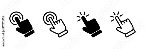 Hand click icon vector illustration. pointer sign and symbol. hand cursor icon