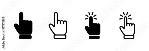 Hand cursor icon vector illustration. cursor sign and symbol. hand cursor icon clik