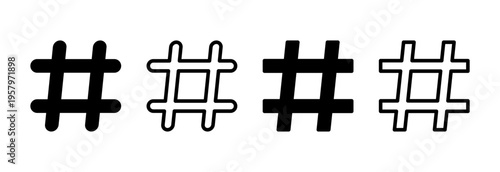 Hashtag icon vector illustration. hashtag sign and symbol