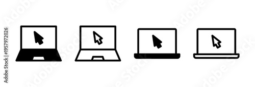 Laptop icon vector illustration. computer sign and symbol