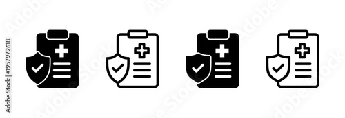 Medical insurance icon vector illustration. health insurance sign and symbol
