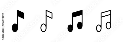 Music icon vector illustration. note music sign and symbol