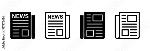 Newspaper icon vector illustration. news paper sign and symbolign
