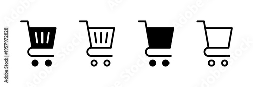 Shopping icon vector illustration. Shopping cart sign and symbol. Trolley icon