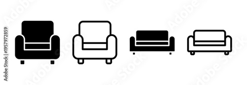 Sofa icon vector illustration. sofa sign and symbol. furniture icon