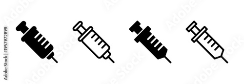 Syringe icon vector illustration. injection sign and symbol. vaccine icon