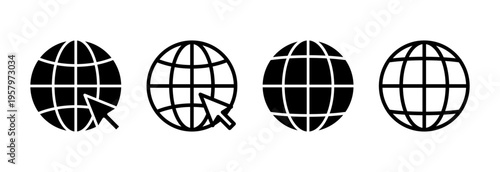 Web icon vector illustration. go to web sign and symbol. web click icon. Global search icon