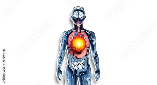 Human Body Anatomy Medical Illustration.