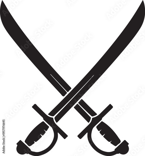 Vector crossed swords icon