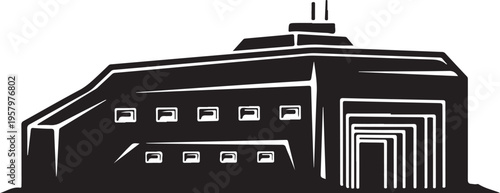 Vector illustration of a server room or data center