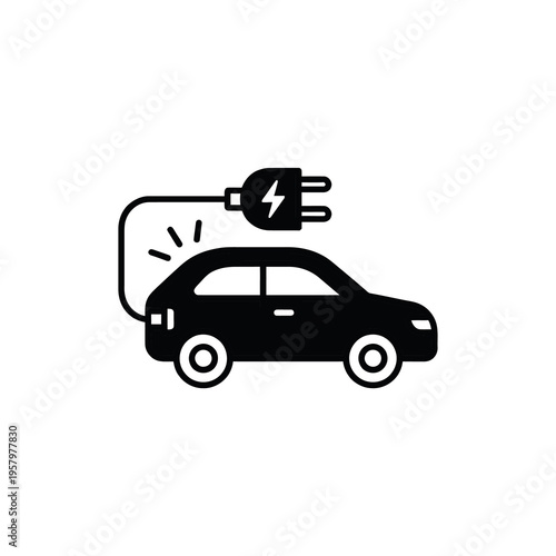 Electric Car Charging Icon
