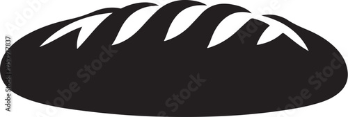 Black bread icon vector