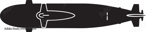 Vector black submarine icon