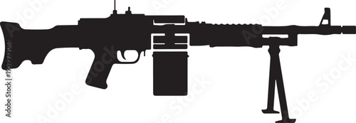 Black silhouette of a rifle vector illustration