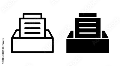 Archive folders icon set vector. Document vector icon. Archive storage icon.