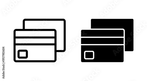 Credit card icon set vector. Credit card payment sign and symbol