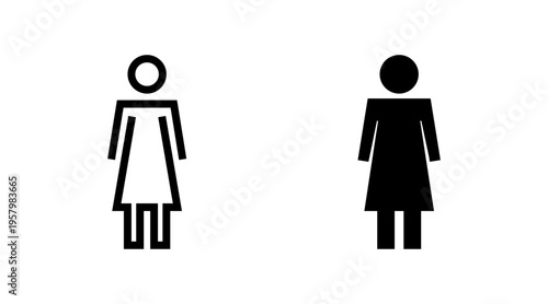 Female icon set vector. woman sign and symbol