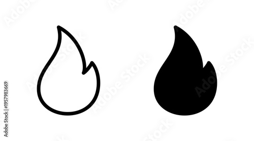 Fire icon set vector. fire sign and symbol