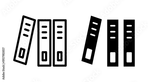 Library icon set vector. education sign and symbol