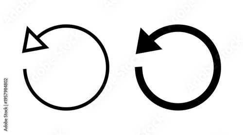 Refresh icon set vector. Reload sign and symbol. Update icon.