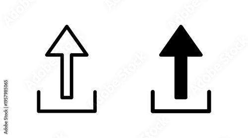 Upload icon set vector. load data sign and symbol