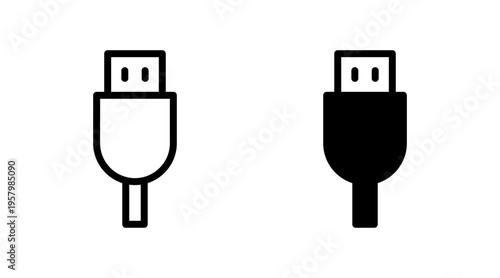 Usb icon set vector. Flash disk sign and symbol. flash drive sign.