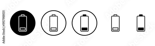 Battery icon logo design. battery Charging sign. battery charge level