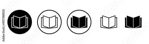 Book icon logo design. open book sign and symbol. ebook icon