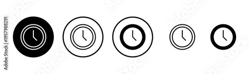 Clock icon logo design. Time sign and symbol. watch icon