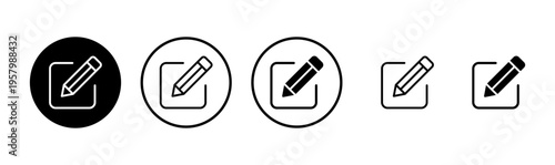 Edit icon logo design. edit document sign and symbol. edit text icon. pencil. sign up