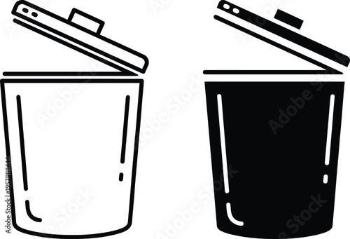 Glass Jar Container Icon Set – Storage, Food Preservation and Kitchen Packaging Vector Collection