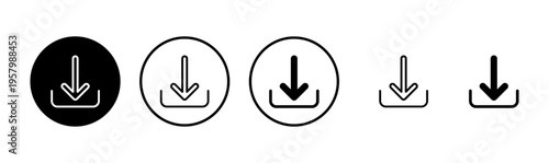 Download icon logo design. Download sign and symbol
