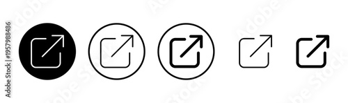 External link icon logo design. link sign and symbol. hyperlink symbol
