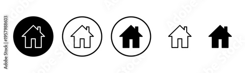 House icon logo design. Home sign and symbol