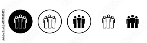 people icon logo design. person sign and symbol. User Icon vector