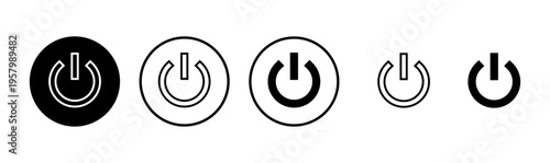 Power icon logo design. Power Switch sign and symbol. Electric power