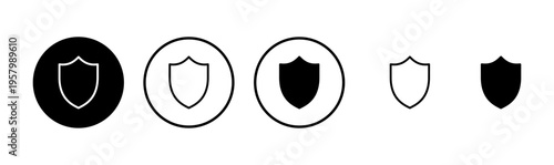 Shield icon logo design. Protection icon. Security sign and symbol