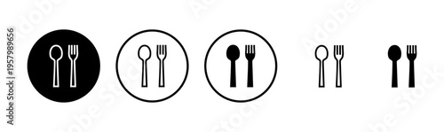 spoon and fork icon logo design. spoon, fork and knife icon vector. restaurant sign and symbol