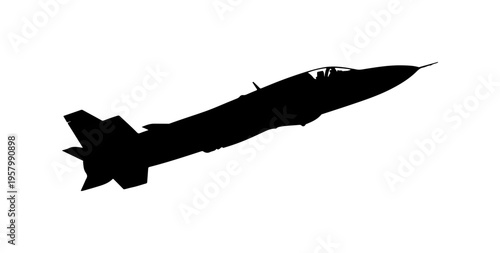 Modern Military Jet Aircraft Vector Illustration